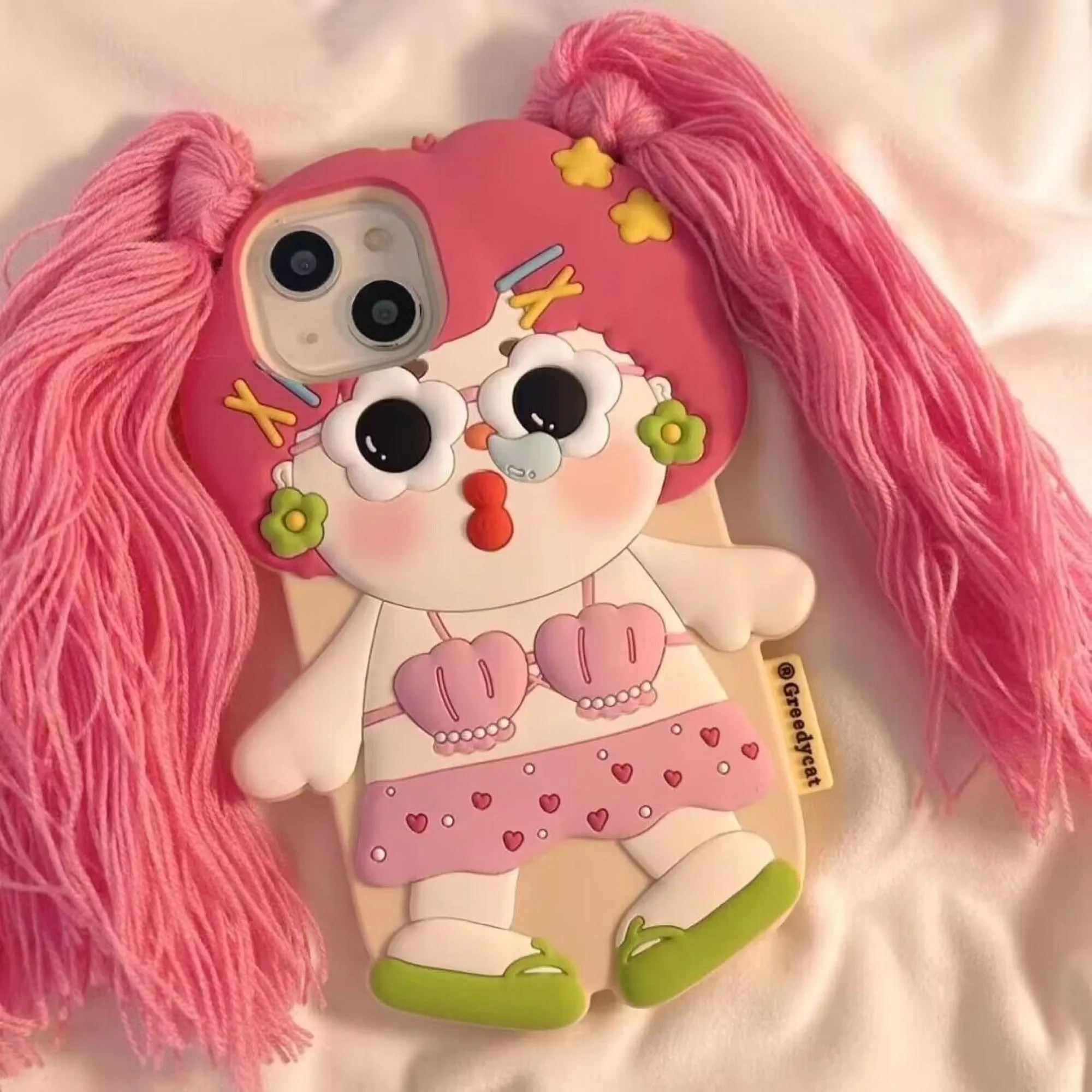 Cartoon 3D Bikini Girl Silicone iPhone Case