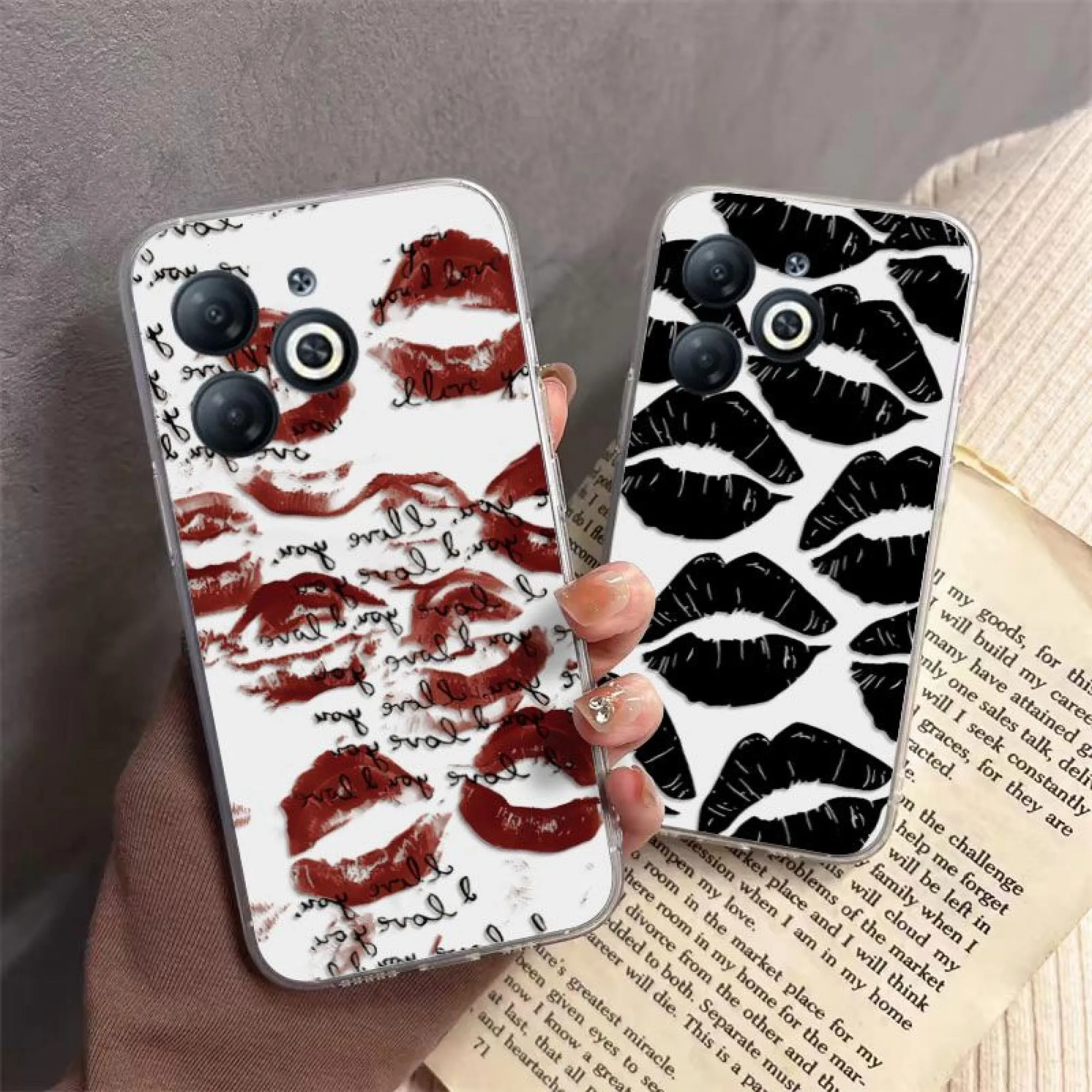 Infinix HOT40i Red Lip Graffiti Case