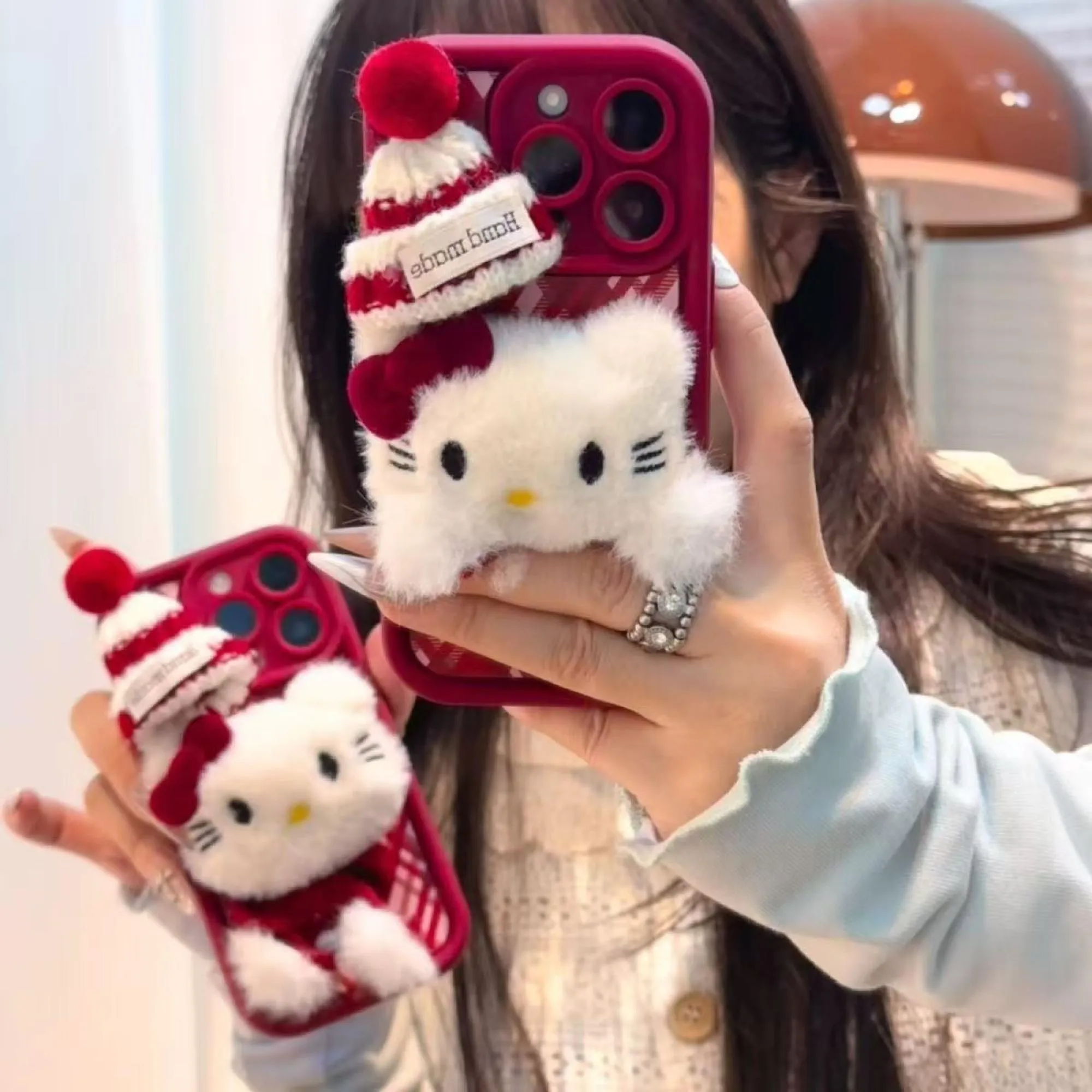 Cute Plush KT Cat Phone Case