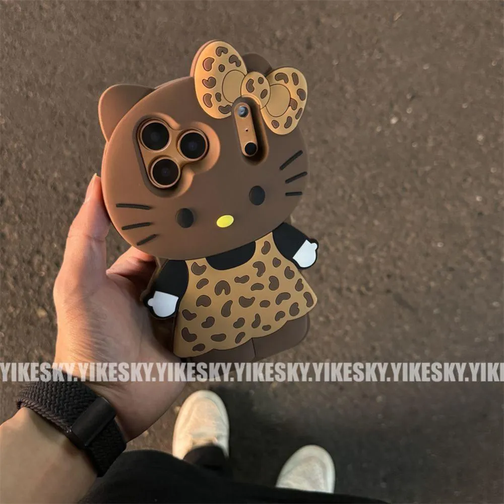 3D Leopard KT Cat Phone Case