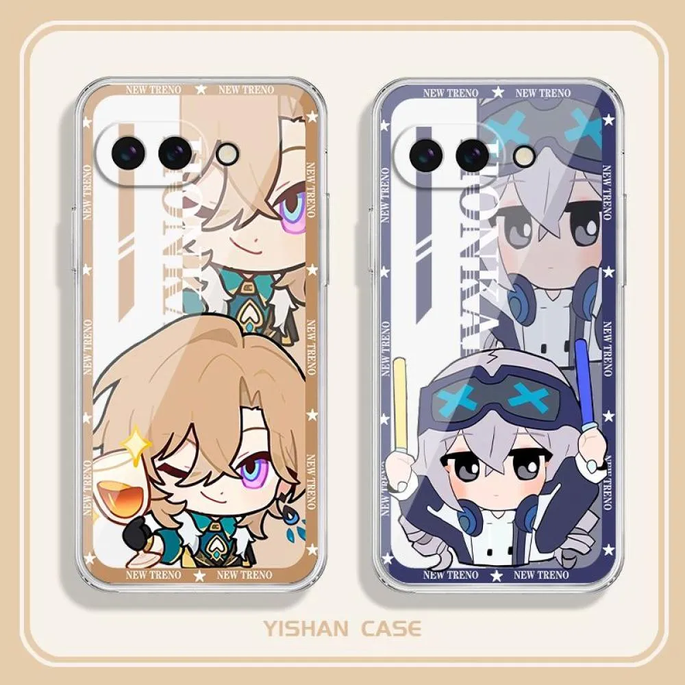 Custom Clear Pixel 9A Anime Phone Case